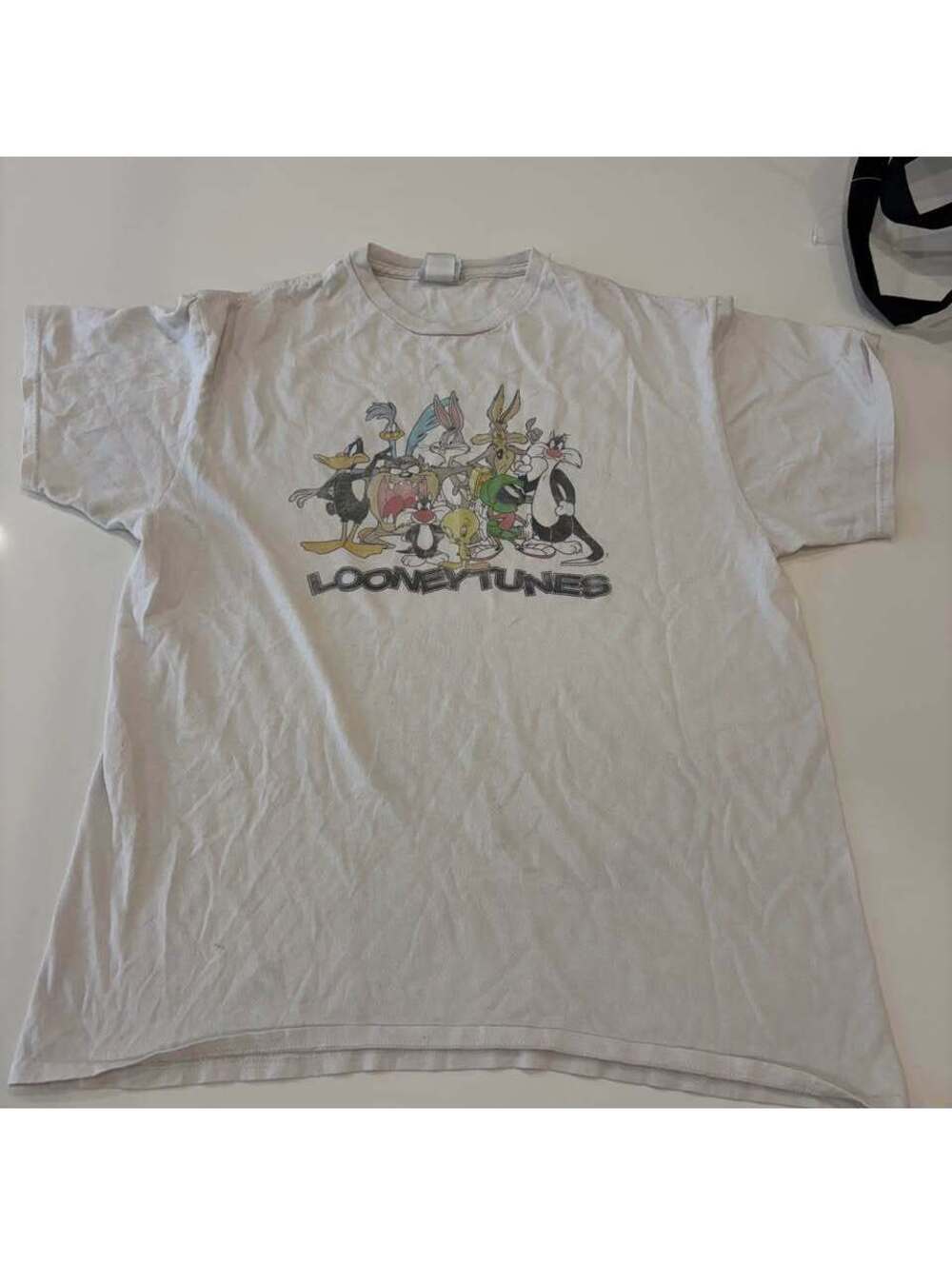 Looney Tunes Graphic T-Shirt White Size Medium